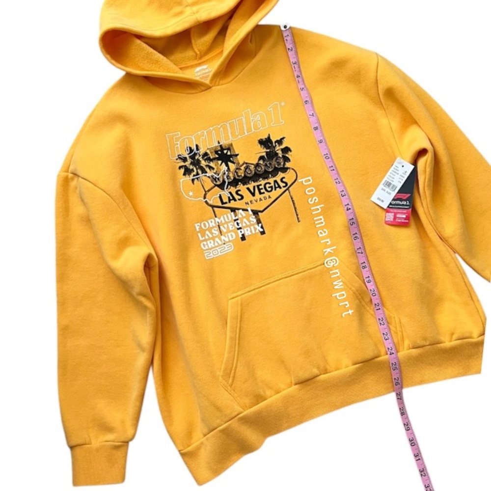 NWT ✨ PACSUN F1 Las Vegas Grand Prix 2023 Hoodie Sweatshirt Yellow Black S Small - Picture 8 of 10